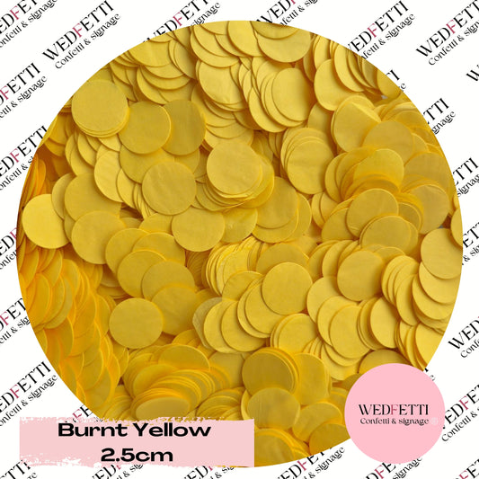 Circles Large 2.5cm Biodegradable - Burnt Yellow