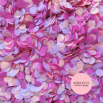 Slow falling paper Confetti - Fuschia Lavender Peach
