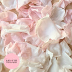 Rose Petals - Light Pink White