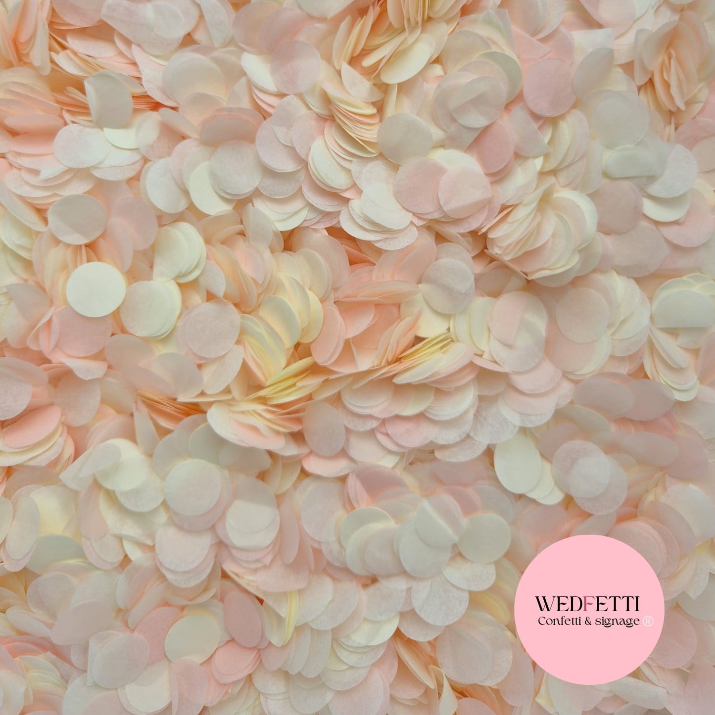 Slow falling paper Confetti - Lightest Pink Light Ivory