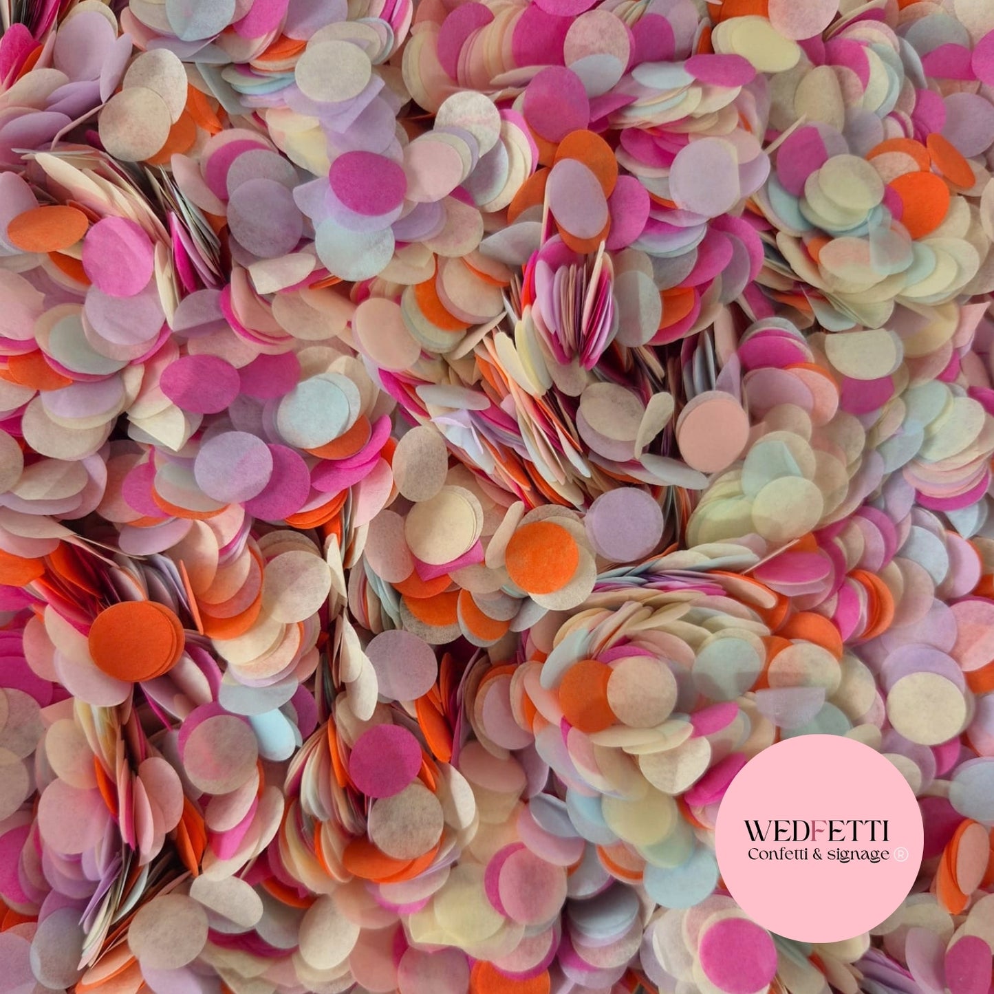 Slow falling paper Confetti - Pastel Fuschia Burnt Orange