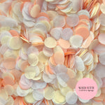 Circles Large 2.5cm Biodegradable - White Ivory Peach