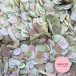 Circles Large 2.5cm Biodegradable - Light Rose Gold Light Ivory Light Sage