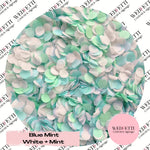 Slow falling paper Confetti - Blue Mint White + Mint
