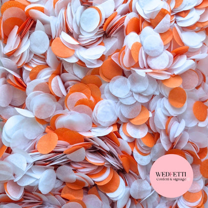 Circles Large 2.5cm Biodegradable -  Burnt Orange White