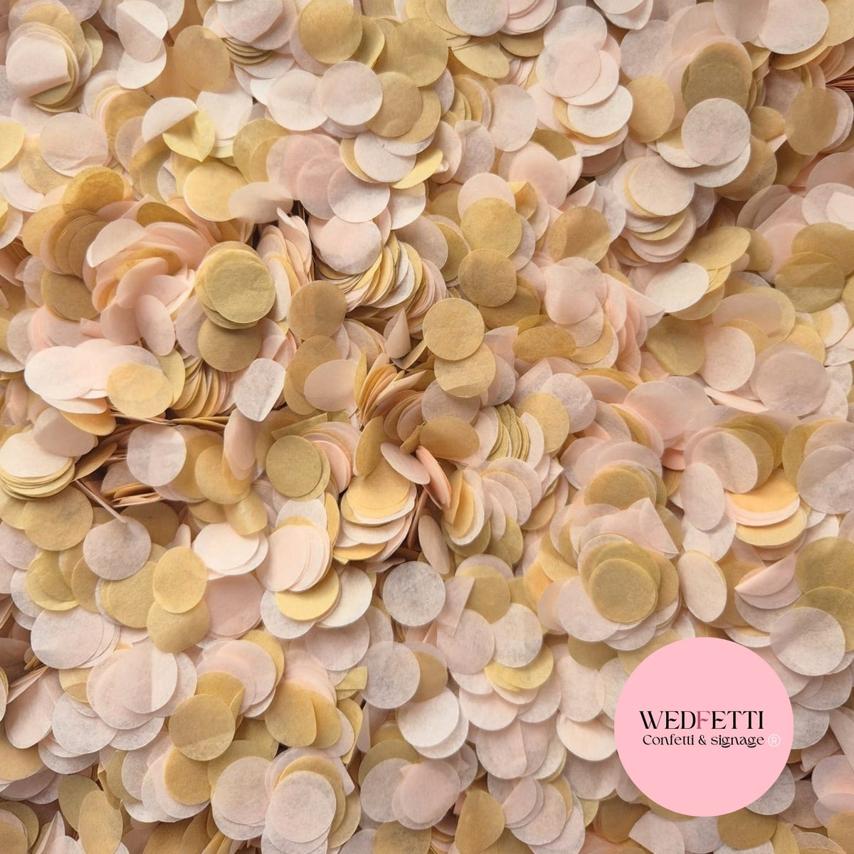 Slow falling paper Confetti - Lightest Pink Burnt Tea
