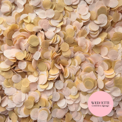 Slow falling paper Confetti - Lightest Pink Burnt Tea