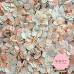 Slow Falling Paper Confetti – Dusty Blush, Light Ivory, Burnt Peach, Light Sage & Grey