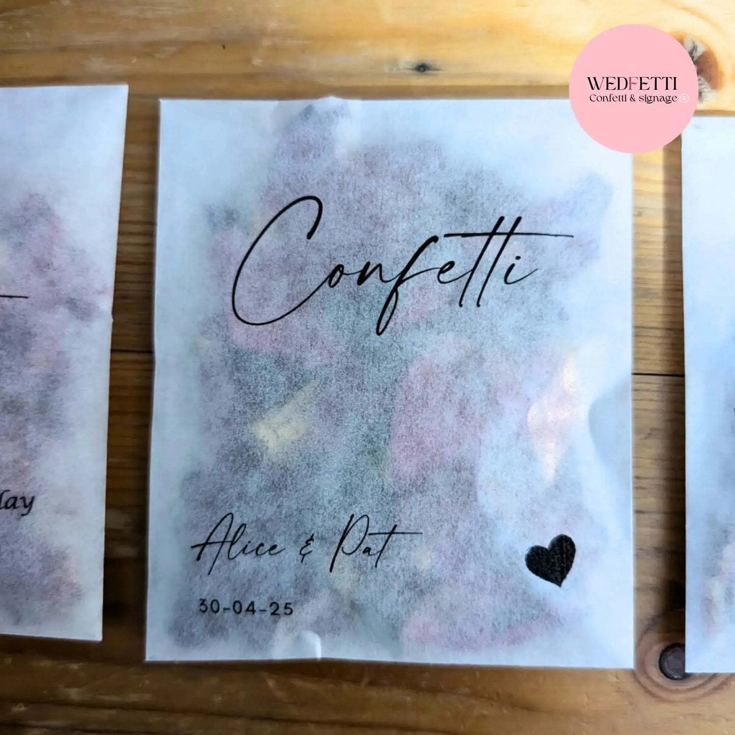 Biodegradable Confetti packets WedFetti