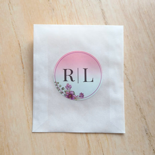 Confetti packets + stickers - Dark Pink Blush Mixed designs