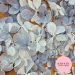 FlutterFly® Petal Confetti - Light Dusty Blue White