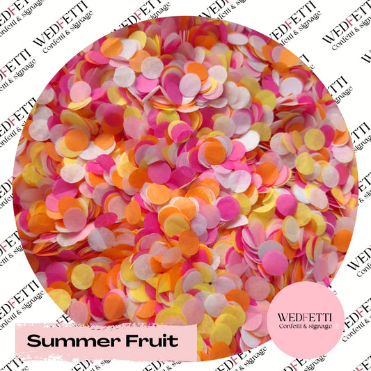 Slow falling paper Confetti - Summer Fruit