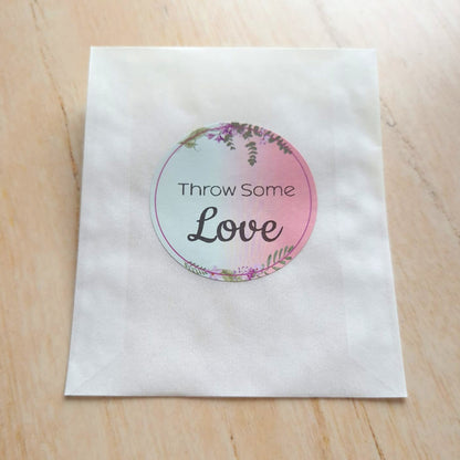 Confetti packets + stickers - Dark Pink Blush Mixed designs