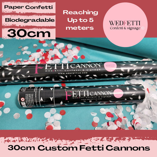 Confetti Cannons 30cm  - Customise your colours