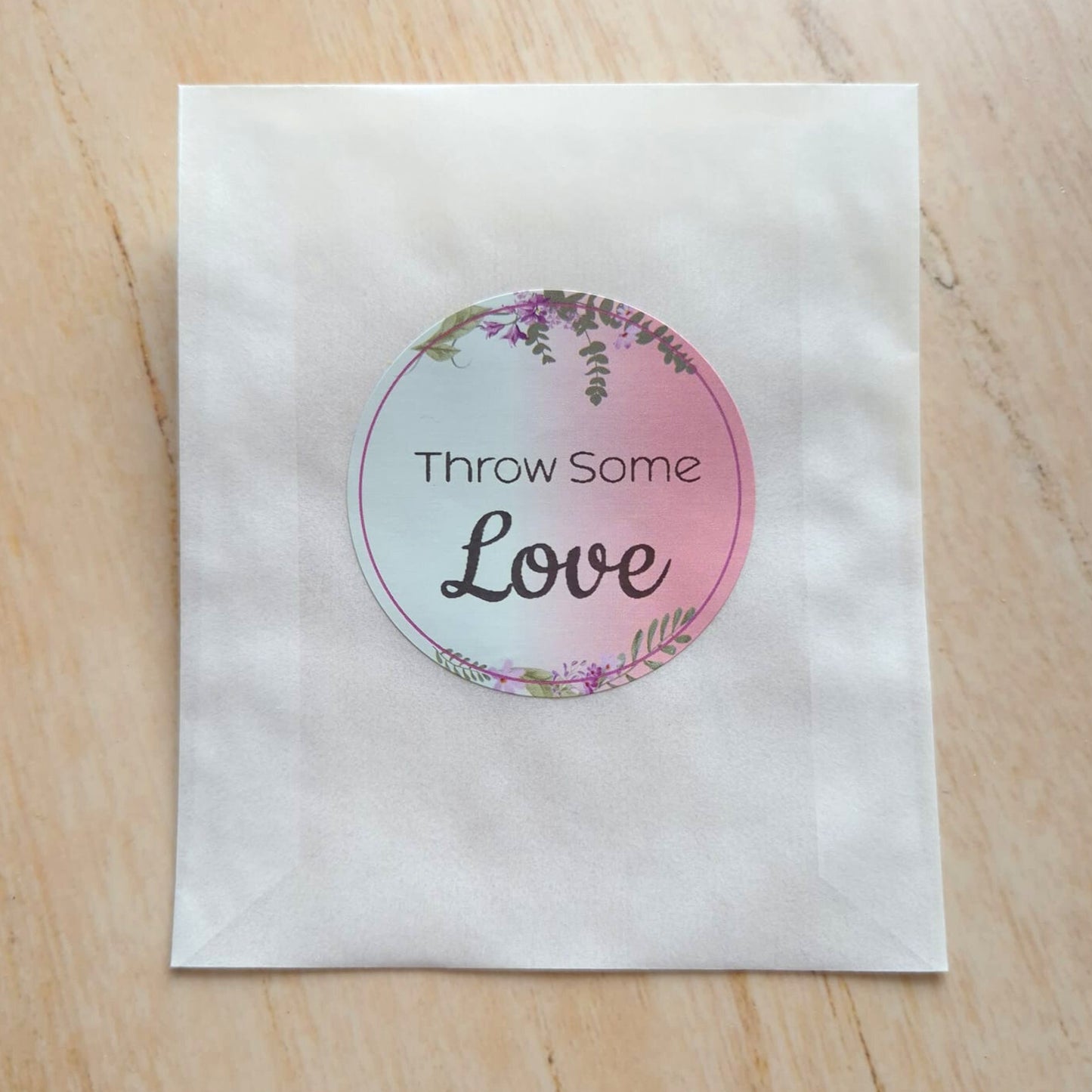 Confetti packets + stickers - Dark Pink Blush Mixed designs