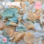Petal Confetti hydrangea - Peach White Turquoise