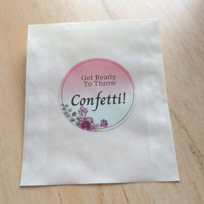 Confetti packets + stickers - Dark Pink Blush Mixed designs