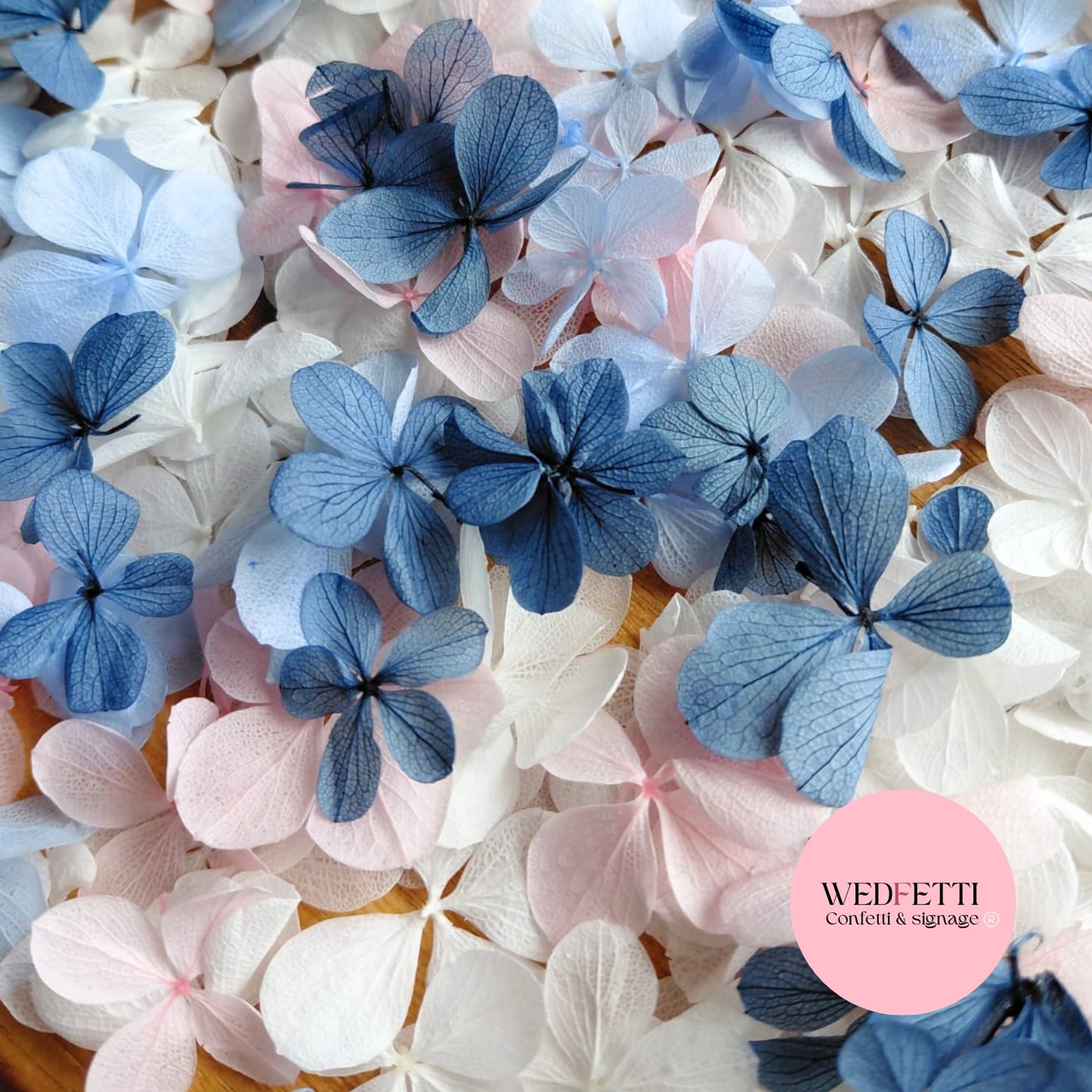 FlutterFly® Petal Confetti - Light Pink Blue White Dusty Blue