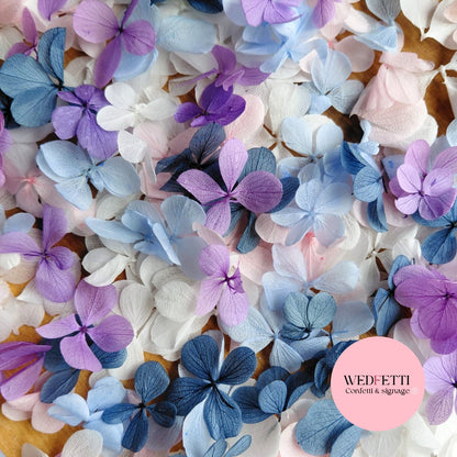 FlutterFly® Petal Confetti - Light Pink Blue White Dusty Blue purple