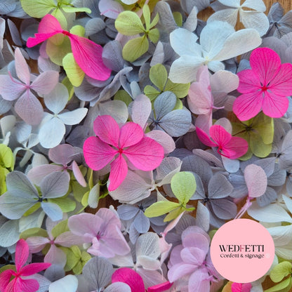 FlutterFly® Petal Confetti - L Dusty Blue LSage White Fuschia Blush