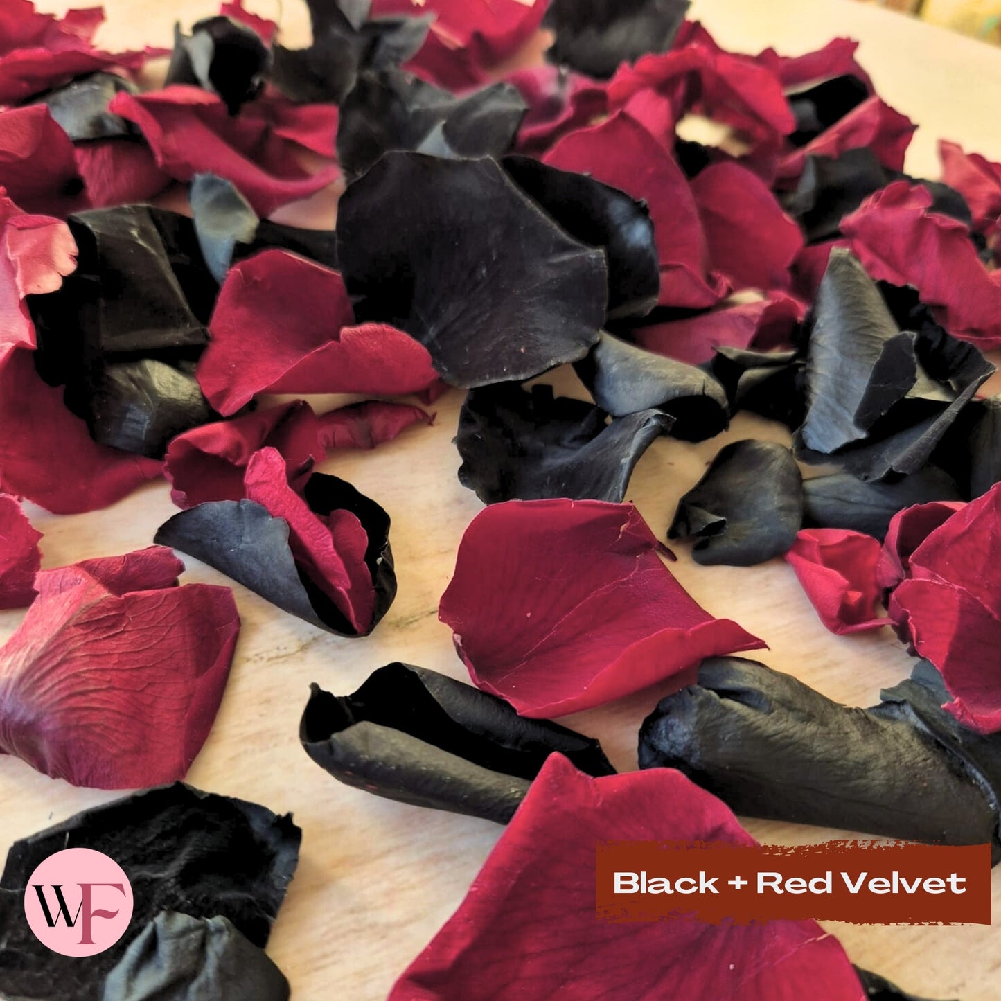 Rose Petals - Black & Red Velvet
