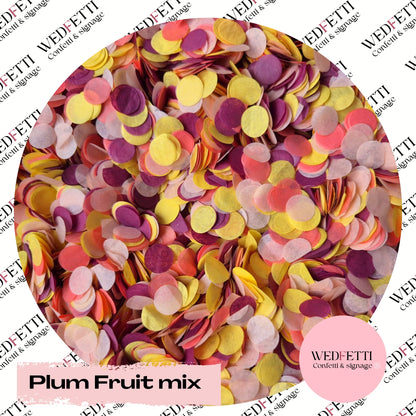 Slow falling paper Confetti - Plum Fruit mix