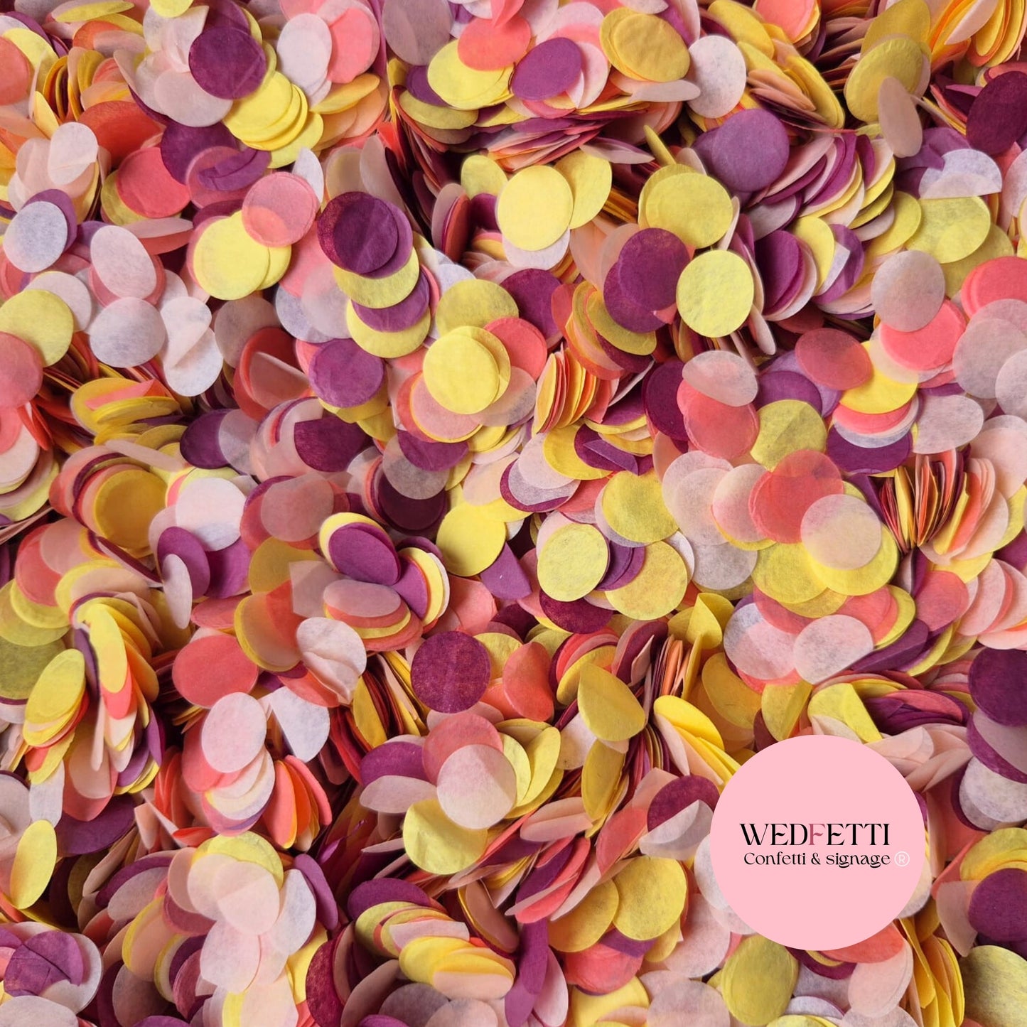 Slow falling paper Confetti - Plum Fruit mix