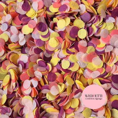 Slow falling paper Confetti - Plum Fruit mix