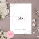 Table numbers WedFetti