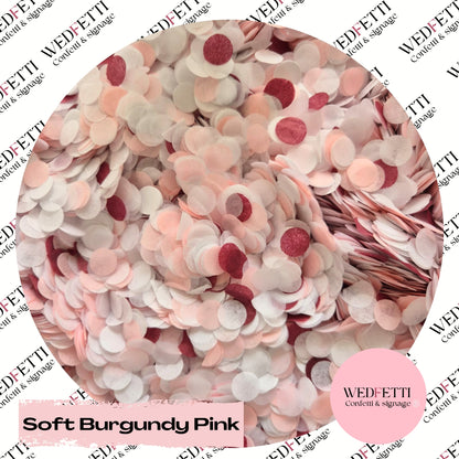 Slow falling paper Confetti - Soft Burgundy Pink