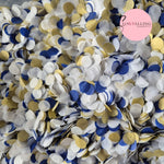 Slow falling paper Confetti - Gold White Navy