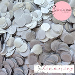 Metallic shimmering Silver Biodegradable confetti
