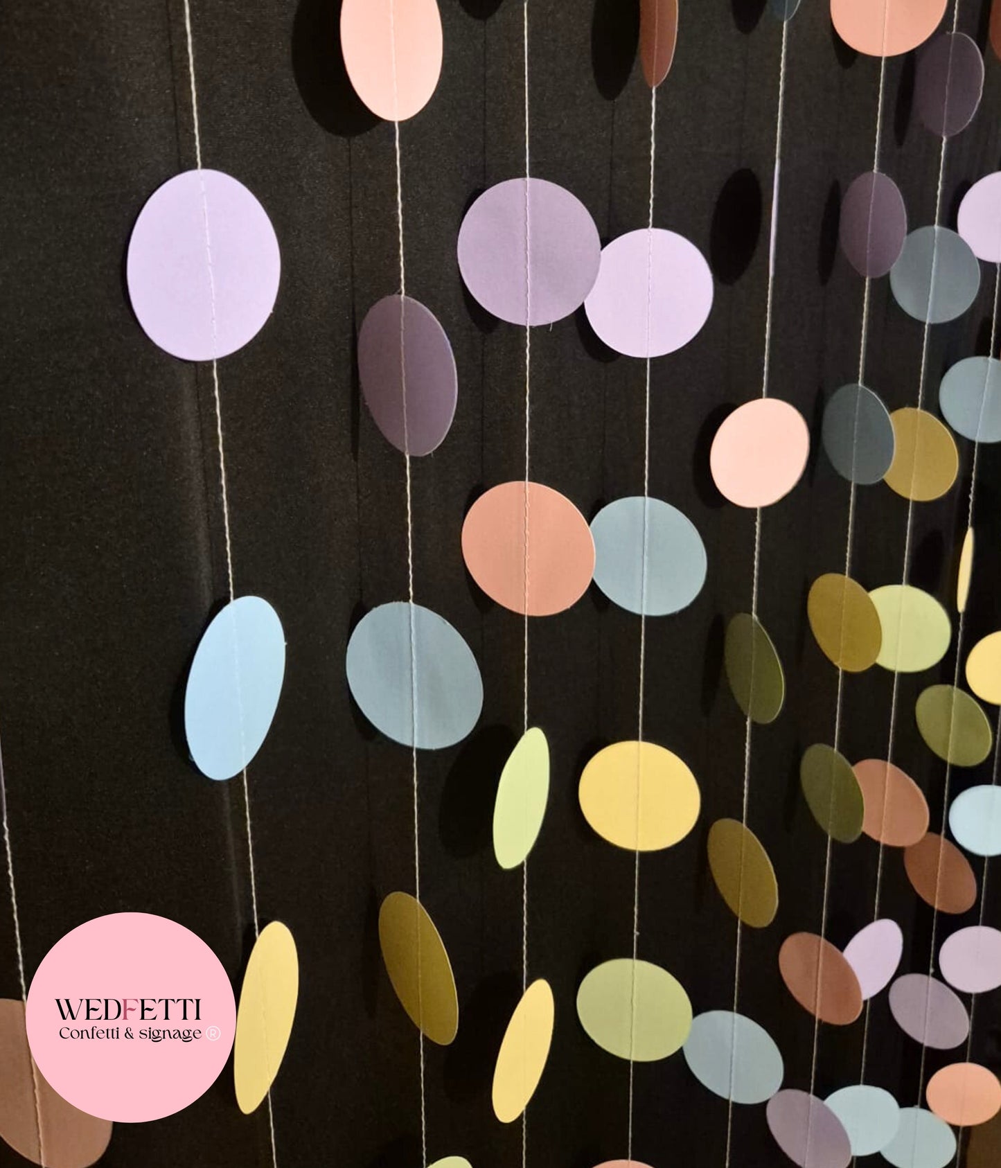 Paper Confetti Curtain - Pastel Party