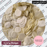 Circles Large 2.5cm Biodegradable - Ivory Beige