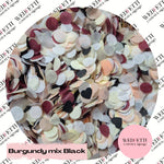 Multi mix Biodegradable paper Confetti - Burgundy mix black