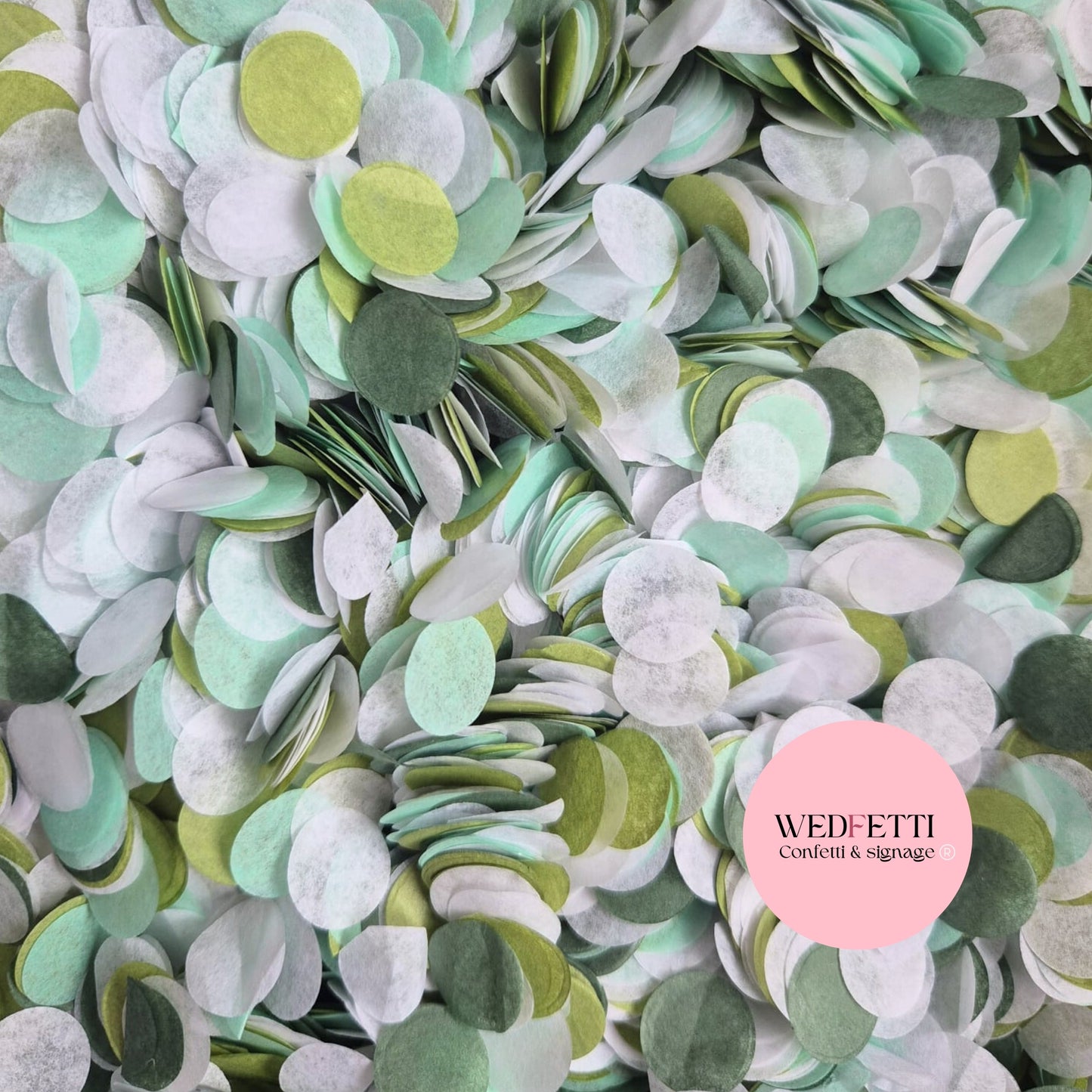 Slow falling paper Confetti - Deep Forest Mint
