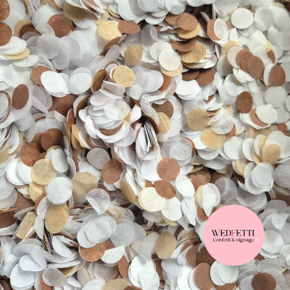 Slow falling paper Confetti - Cappuccino mix