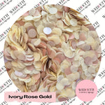 Slow falling paper Confetti - Ivory Rose Gold