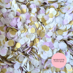Slow falling paper Confetti - Lavender White Gold