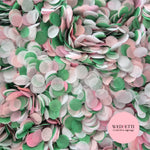 Slow falling paper Confetti - Double Pink Green White