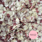 Slow falling paper Confetti - Light Ivory Mahogany