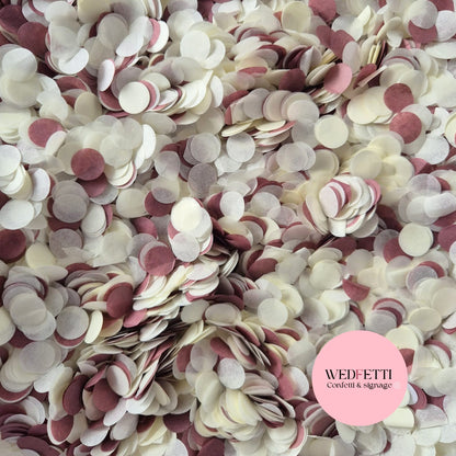 Slow falling paper Confetti - Light Ivory Mahogany
