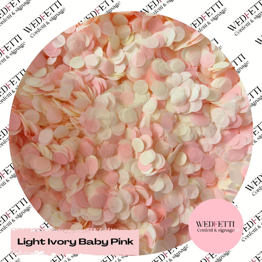 Slow falling paper Confetti - Baby Pink Ivory