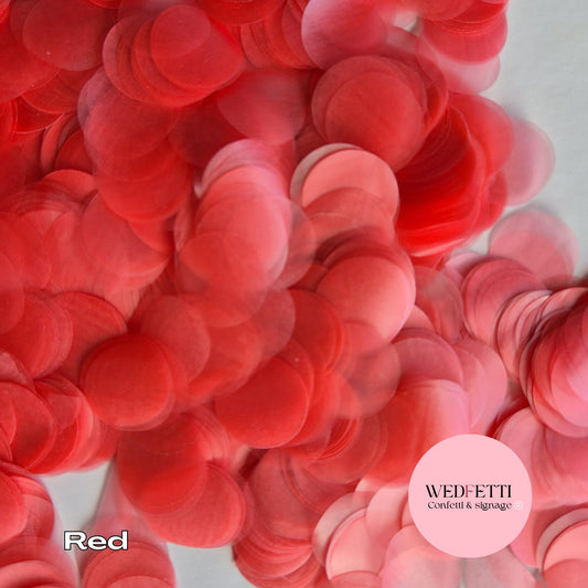 Water Soluble Rice Paper Confetti - Red