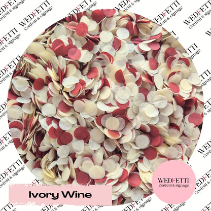 Slow falling paper Confetti - Ivory Wine