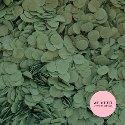 Slow falling paper Confetti - Olive Sage