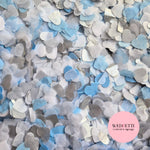 Paper Confetti hearts 1.5cm - 2 Blue Silver White