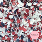 Slow falling paper Confetti - Navy Wine White