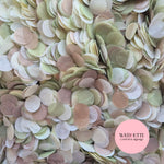 Circles Large 2.5cm Biodegradable - Light Rose Gold Light Ivory Light Sage