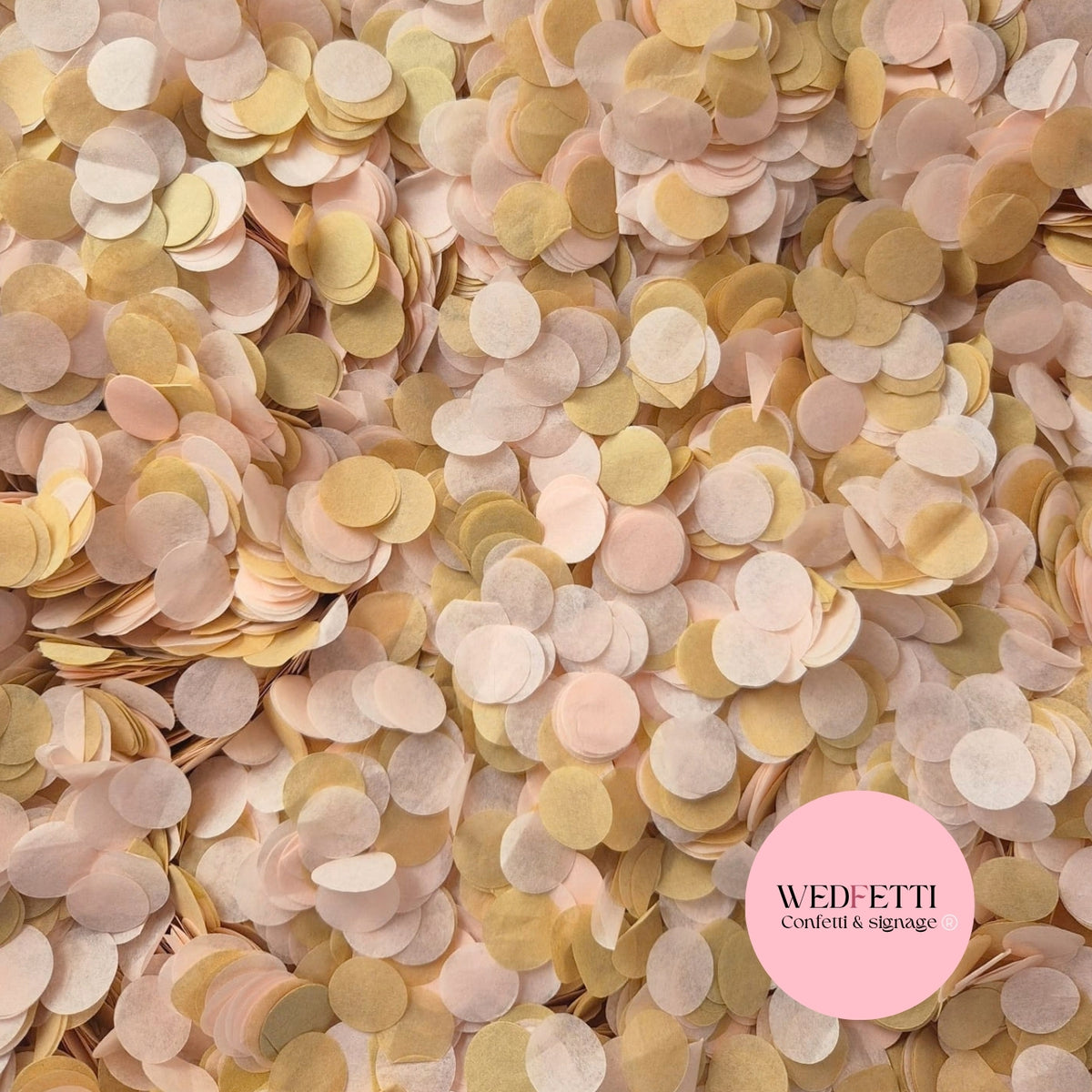 Slow falling paper Confetti - Lightest Pink Burnt Tea